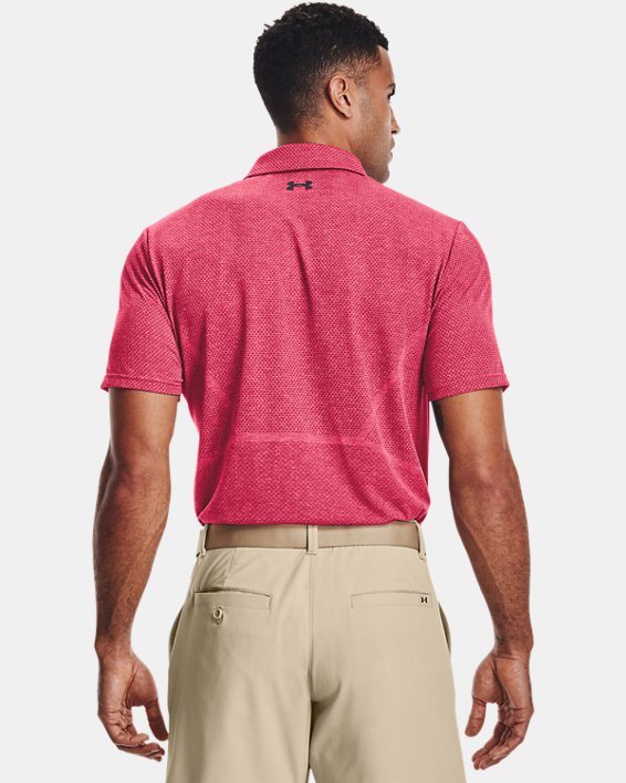 Polo UA Vanish Seamless Mapped pour homme, Pink, pdpMainDesktop image number 1